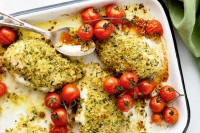 Parmesan-crumbed chicken with taleggio stuffing